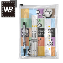 Panda 10-piece stationery set